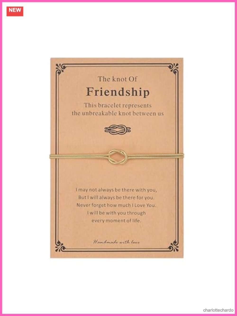 14K Gold Plated Love Knot Bracelet Dainty Stackable Friendship Gift
